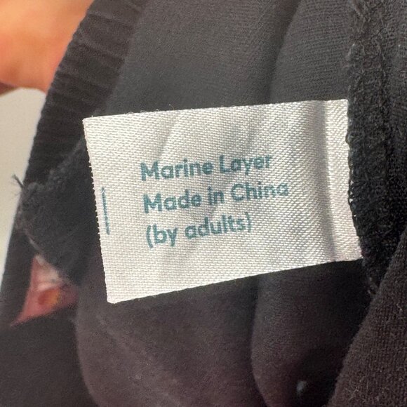 Marine Layer Allison Black Cropped Pants Womens Size M - Picture 6 of 7